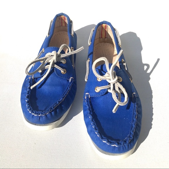 Sperry TopSider JCrew Boat Royal Blue 8 shoes j crew deck - Picture 9 of 9